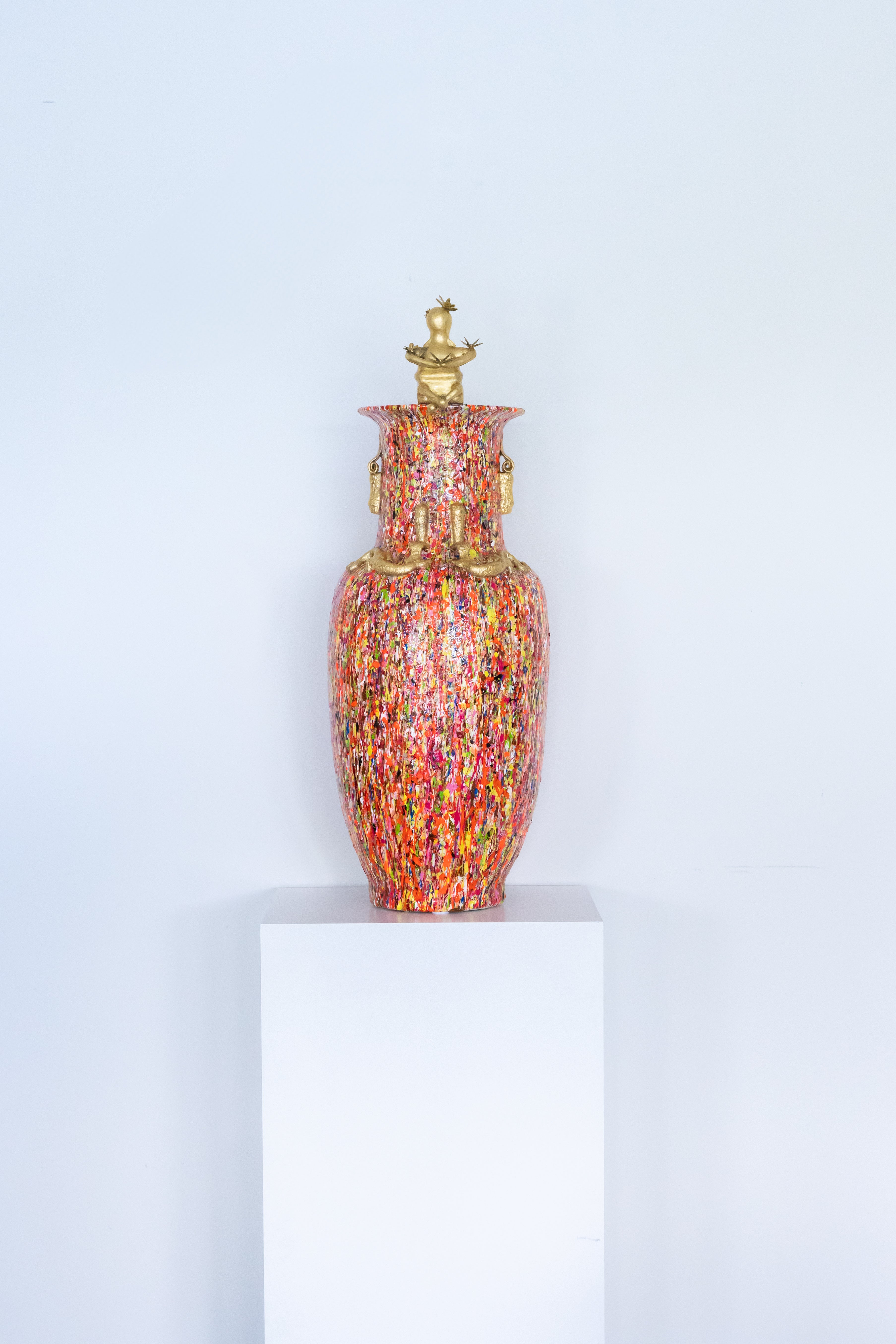 Obbientje splash vase 1/1 - 22 karaat bladgoud