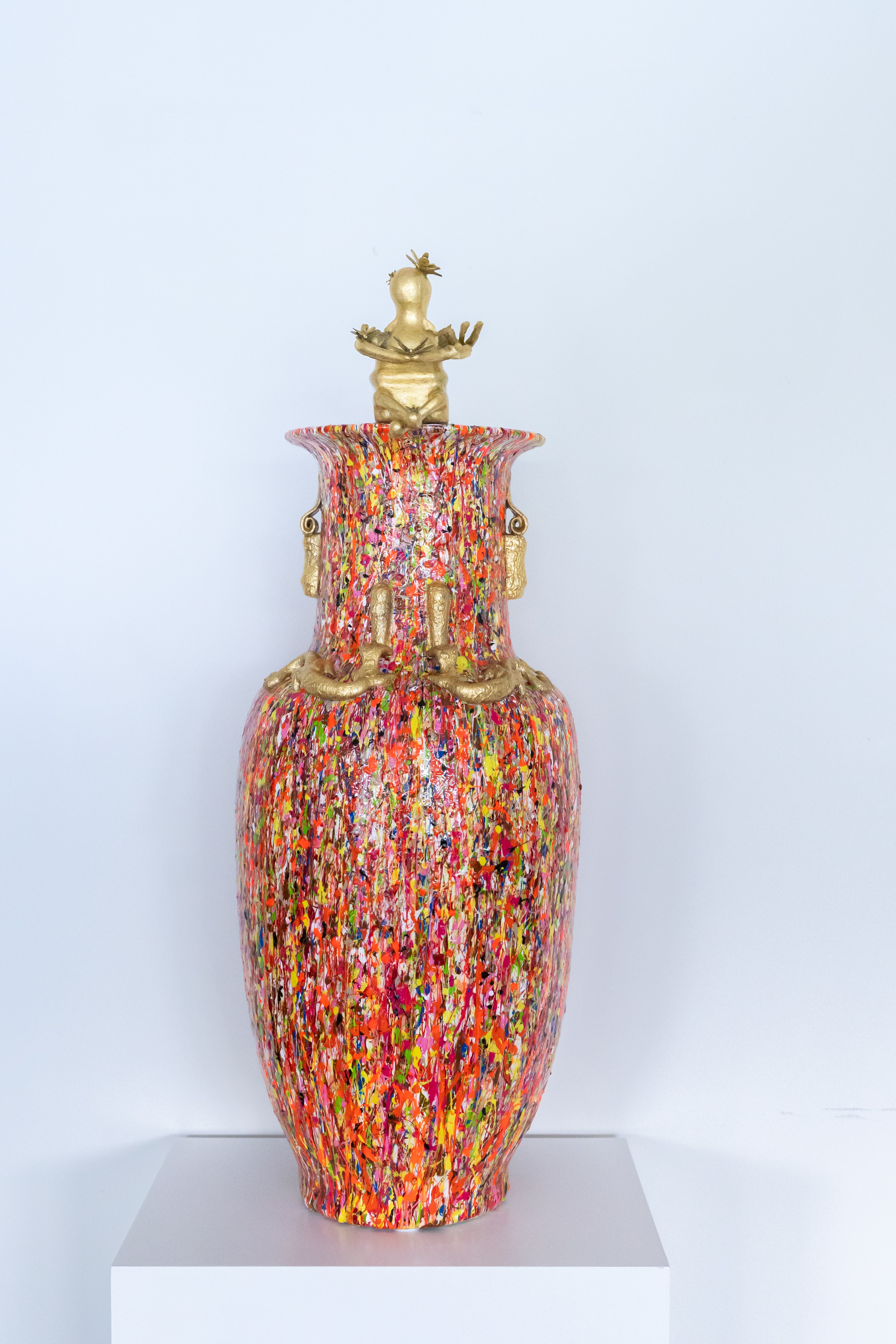Obbientje splash vase 1/1 - 22 karaat bladgoud