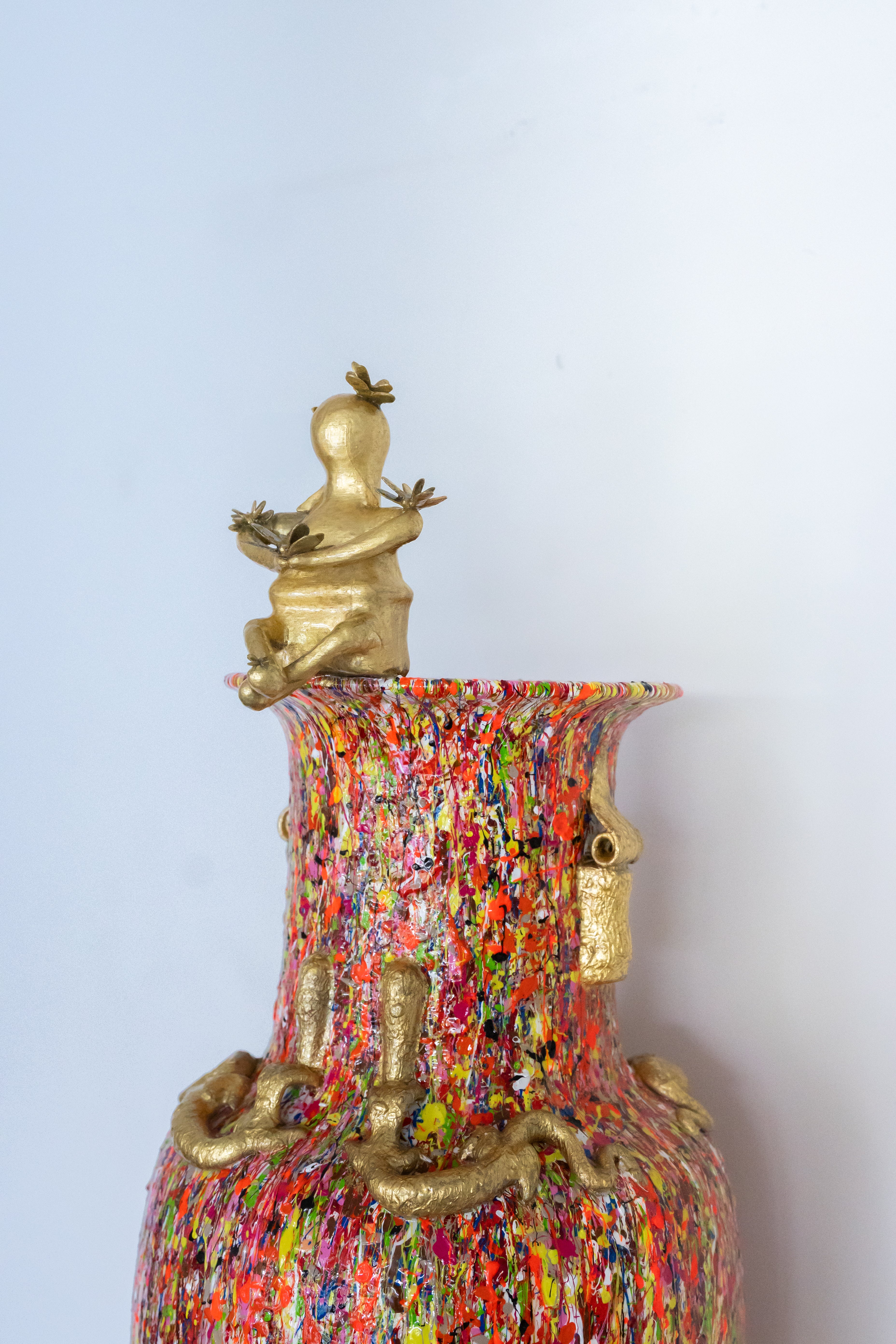 Obbientje splash vase 1/1 - 22 karaat bladgoud