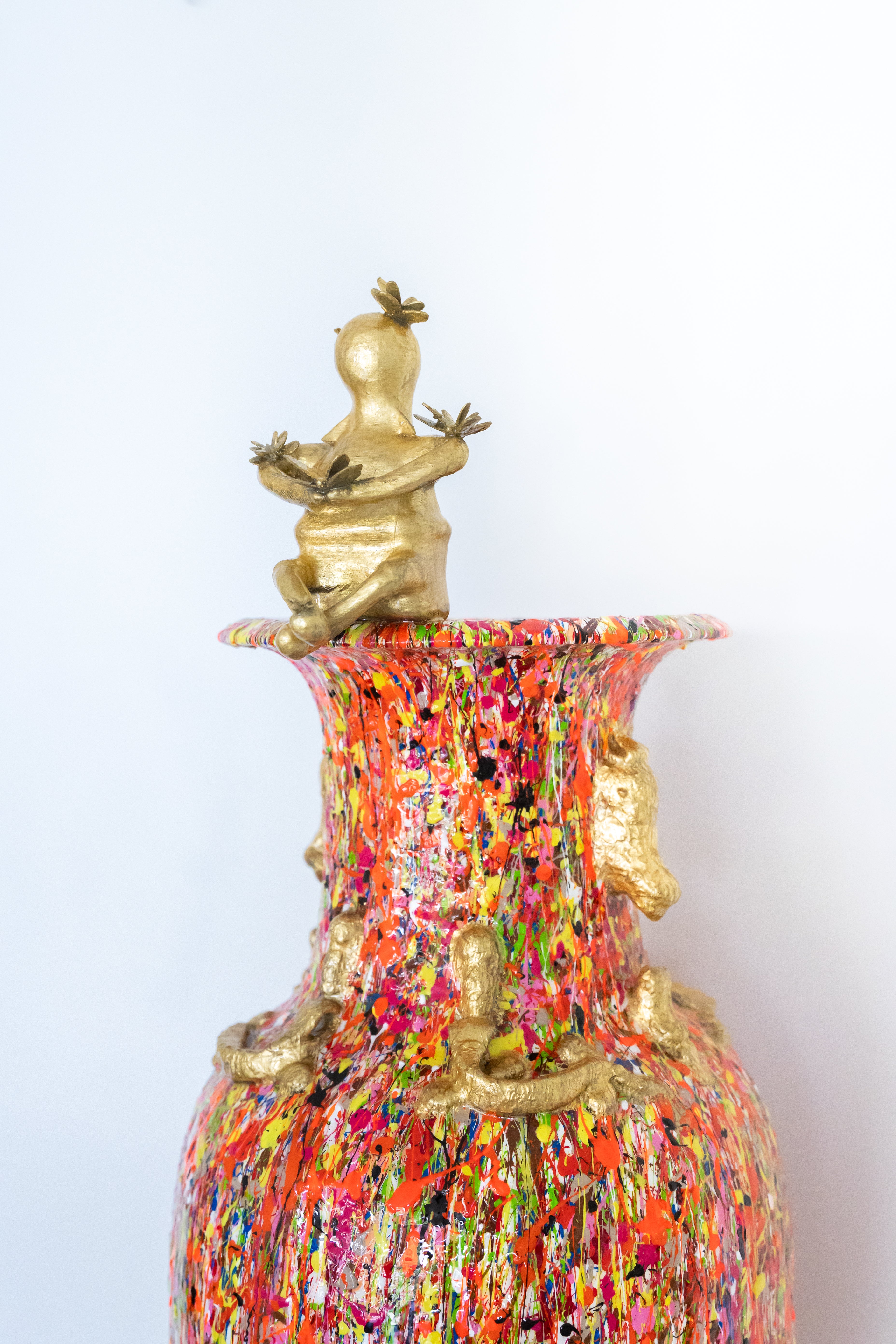 Obbientje splash vase 1/1 - 22 karaat bladgoud