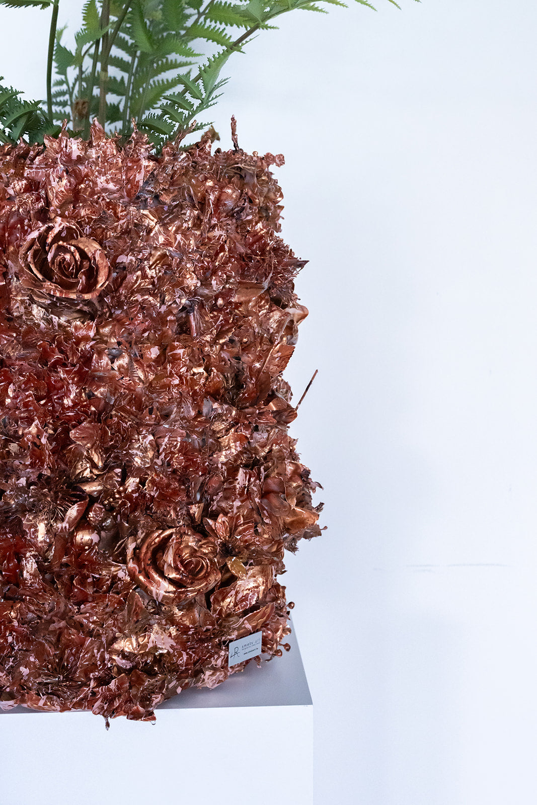 Bronze flower vase