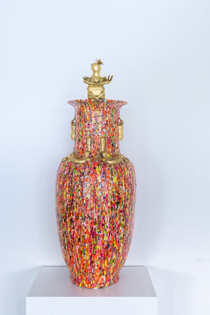 Obbientje splash vase 1/1 - 22 karaat bladgoud
