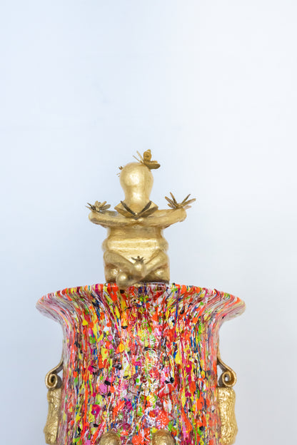 Set Obbientje splash vase 1/1 - 22 karaat bladgoud
