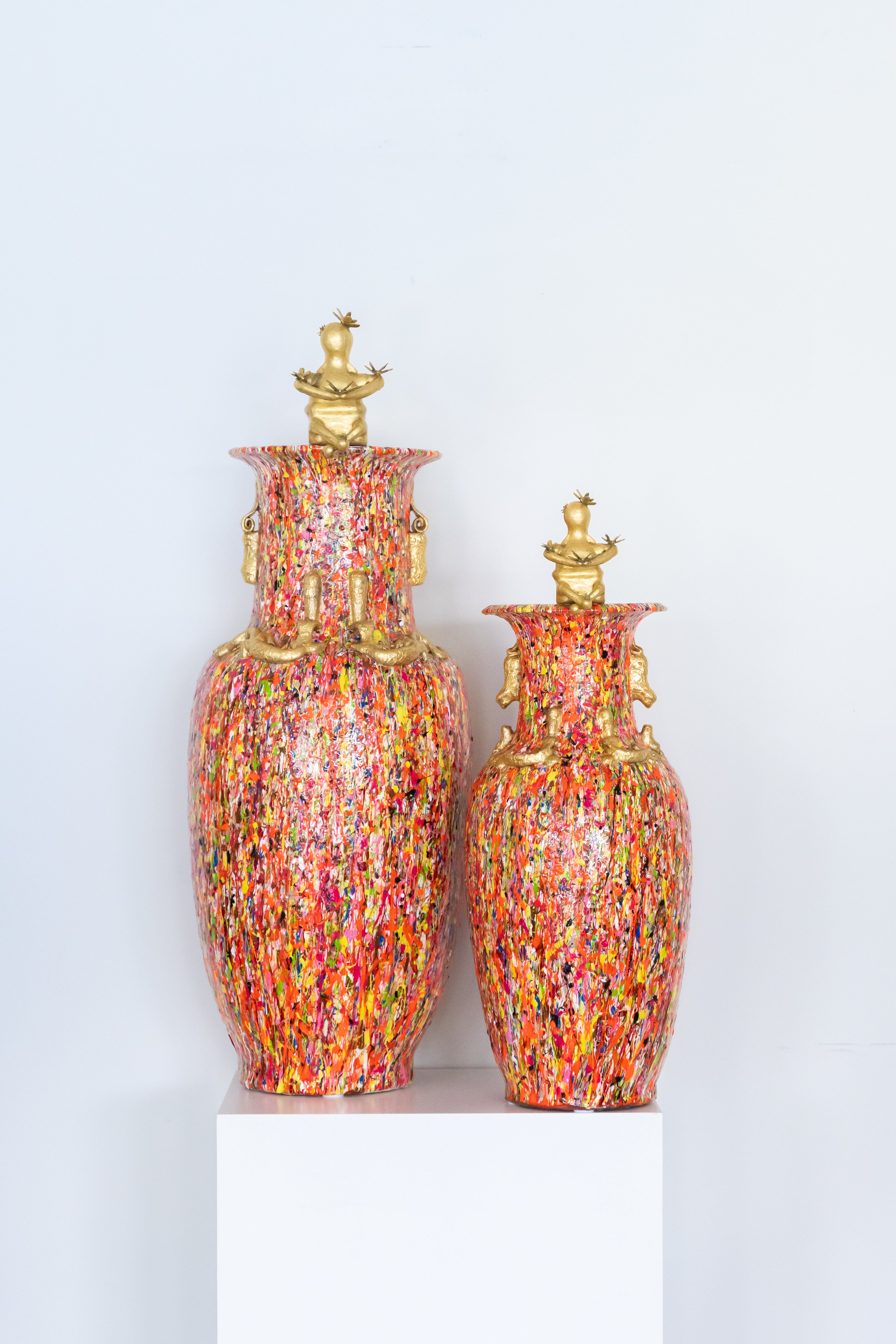 Set Obbientje splash vase 1/1 - 22 karaat bladgoud