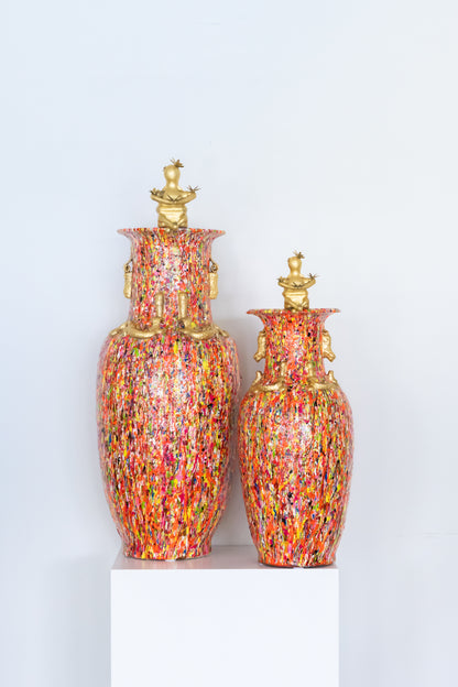 Set Obbientje splash vase 1/1 - 22 karaat bladgoud