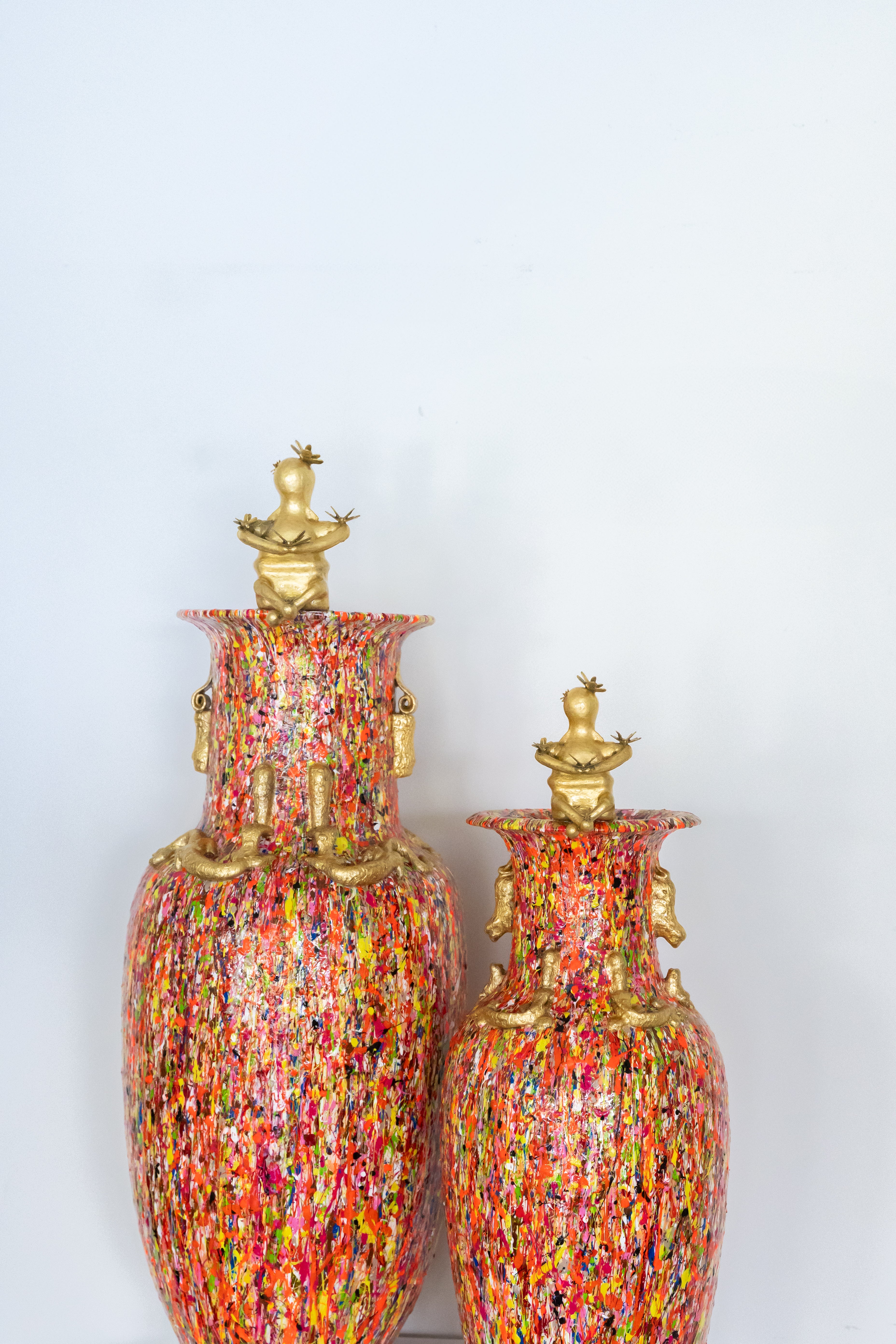Set Obbientje splash vase 1/1 - 22 karaat bladgoud