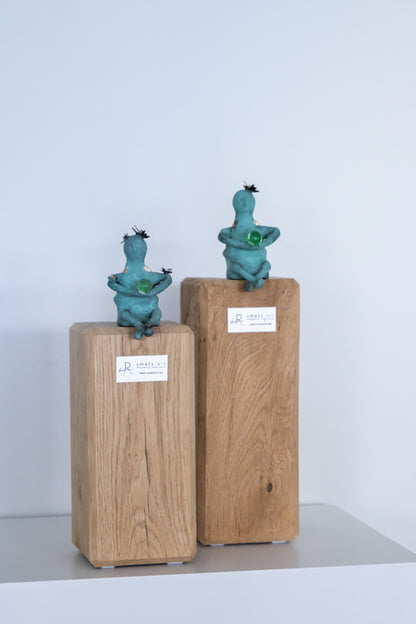 Set mini obbientjes brons met zuil